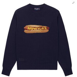 ROWING BLAZERS Men’s Cotton “NY Hot Dog” Sweater – Navy – (NWT)